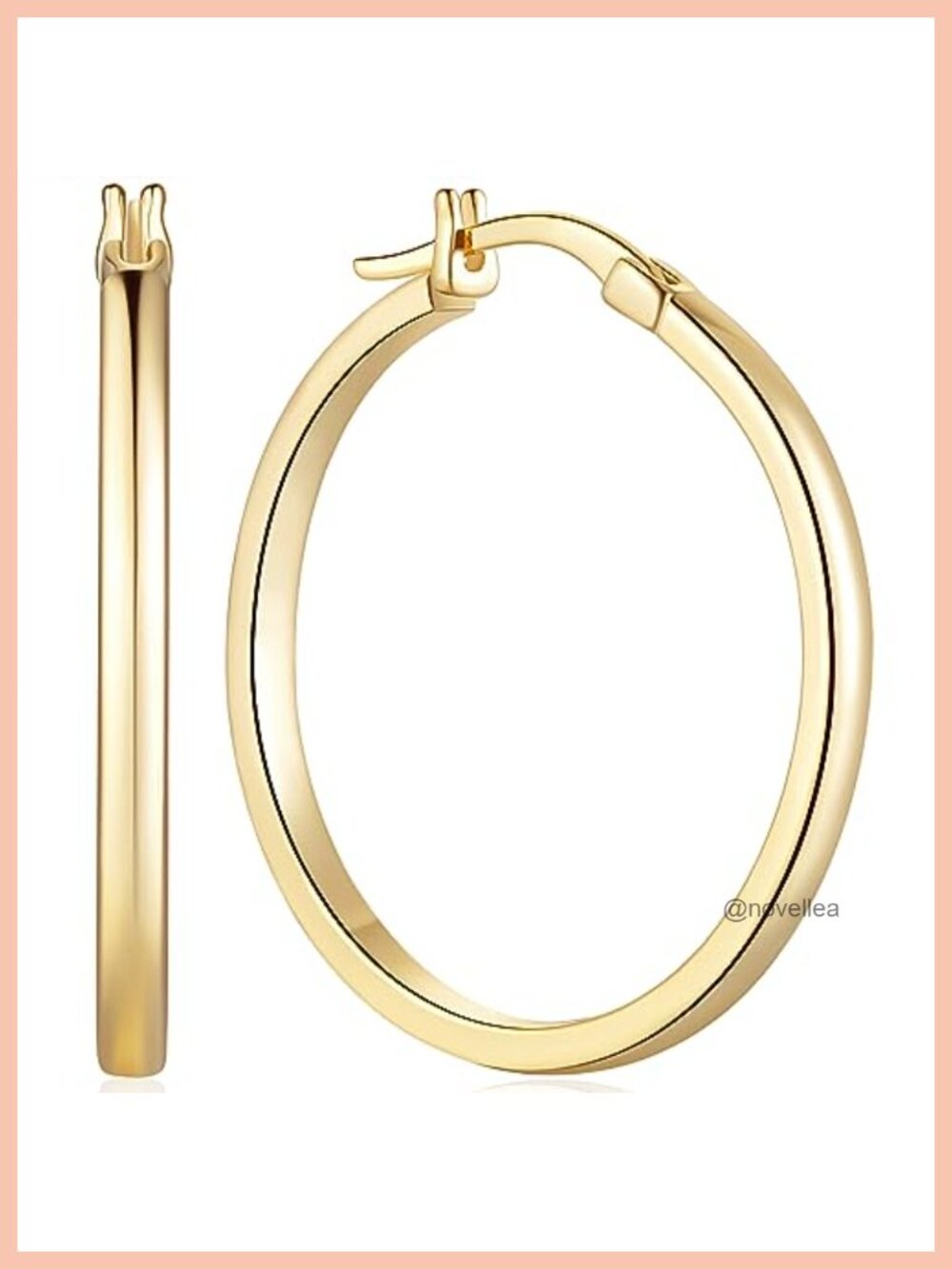 Gold Plated Hoop Earrings for Women Hypoallergenic Lightweight Fashion Jewelry